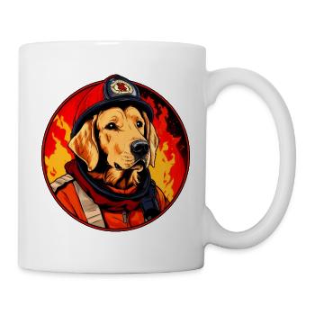 Feuerwehr Hunde - Tasse - Weiß - Rechts