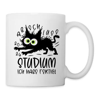 Studies 2026 I'm done! Cat - Mug - white - Right