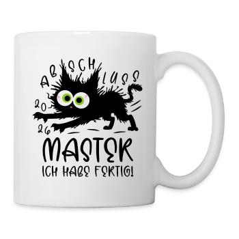 Master 2026 Ich habe fertig! - Katze - Tasse - Weiß - Rechts