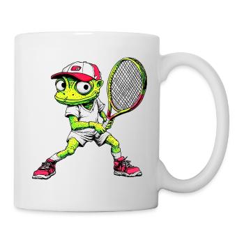 Caméléon du tennis - Mug blanc - blanc - Droite