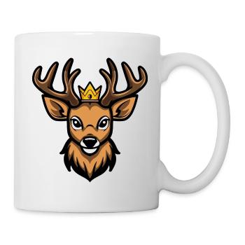 Couronne de tête de cerf - Mug blanc - blanc - Droite