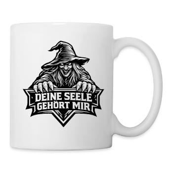 Hexen-Motiv mit Spruch "Deine Seele gehört mir" - Tasse - Weiß - Rechts