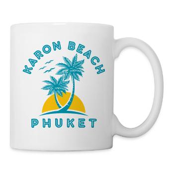 Karon Beach Phuket Palmen-Sonnenuntergang - Tasse - Weiß - Rechts