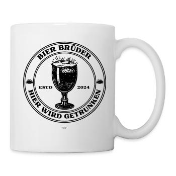 BierBrüder. Hier wird getrunken. - Tasse - Weiß - Rechts