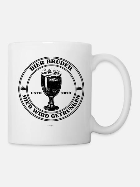 BierBrüder. Hier wird getrunken. - Tasse - Weiß