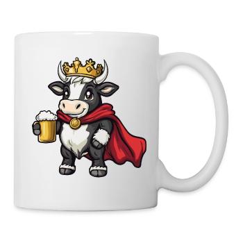 Kuh König Bier - Tasse - Weiß - Rechts