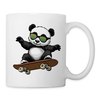 Panda Skateboarder Bear - Mug - white - Right
