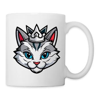 Couronne de tête symbole de chat - Mug blanc - blanc - Droite