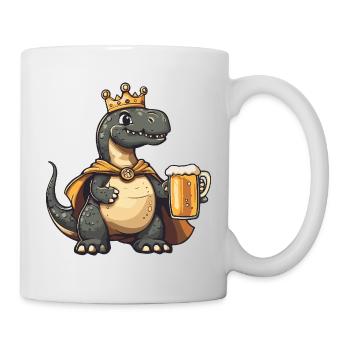 Roi de la bière brontosaure dinosaure - Mug blanc - blanc - Droite