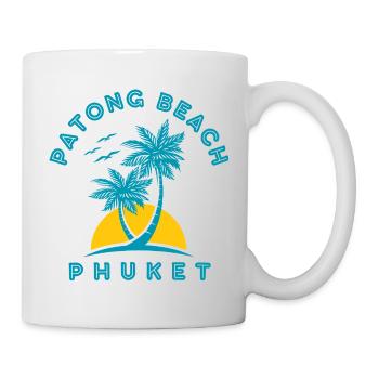 Patong Beach Phuket Palm Sunset - Mug - white - Right