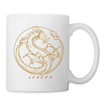 Goldener Drachen-Legendenkreis - Tasse - Weiß - Rechts