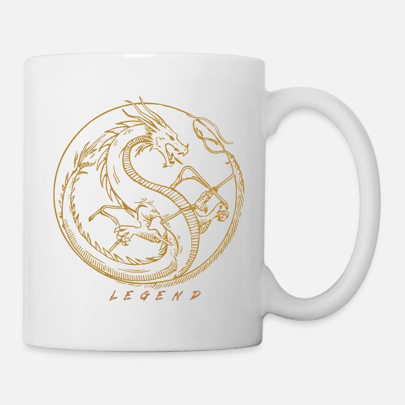 Golden Dragon Legend Circle - Mug - white