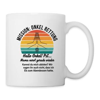 Mission Uncle Rescue - funny saying - Mug - white - Right