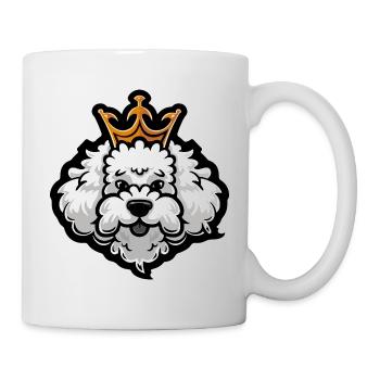 Couronne de chien caniche - Mug blanc - blanc - Droite