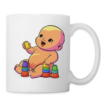 Colorful Baby with Cups - Mug - white - Right