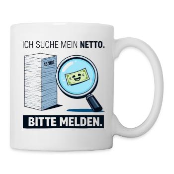 Je cherche mon filet - Mug blanc - blanc - Droite