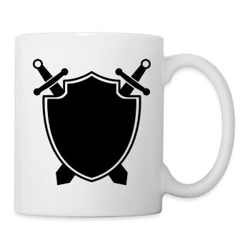 Medieval shield with sword - Mug - white - Right