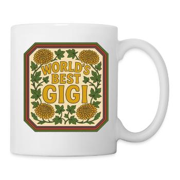World's Best Gigi Vintage Floral - Mug - white - Right