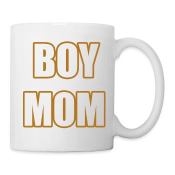 Boy Mom Proud Mother of Sons Statement Shirt - Tasse - Weiß - Rechts
