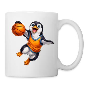 Cooler Hund Pinguin Basketball Spieler Sport - Tasse - Weiß - Rechts