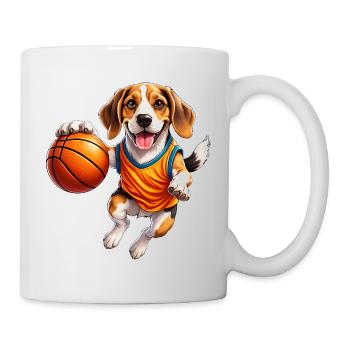 Beagle Dog Basketball Player Sports Lover - Mug - white - Right