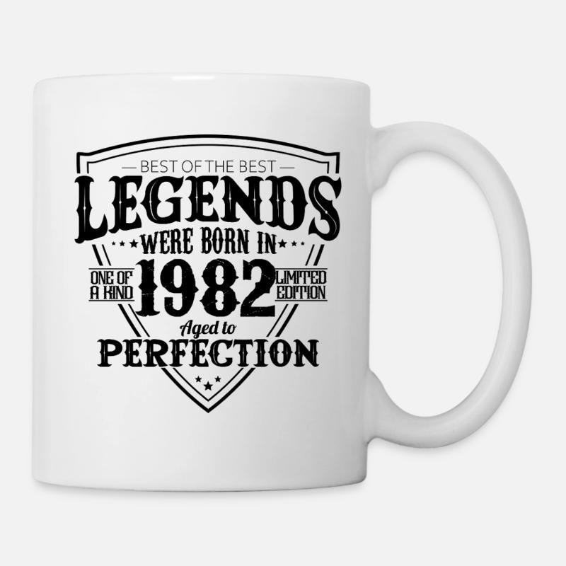 1982 cadeau d’anniversaire 44 ans - Legends - Mug blanc - blanc