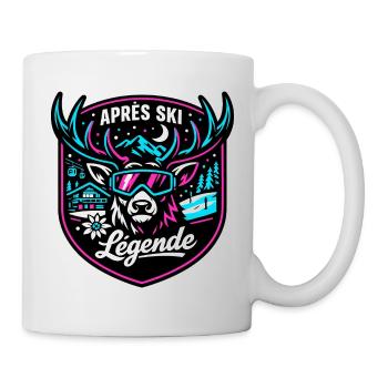 Après Ski Legende Hirsch Skibrille Party - Tasse - Weiß - Rechts