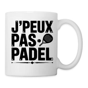 Ich kann nicht. Ich habe ein Padel-Geschenk für den Padelspieler. - Tasse - Weiß - Rechts