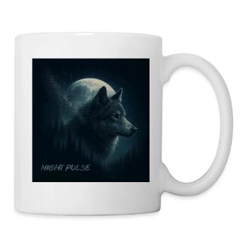 Der Wolf in der Monddämmerung - Tasse - Weiß - Rechts