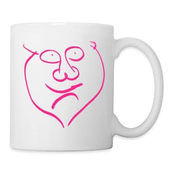 Abstract ambivalence in the form of a face - Mug - white - Right