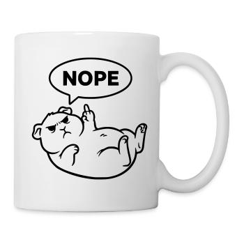  Nager Meerschweinchen Nope Schwarz - Tasse - Weiß - Rechts