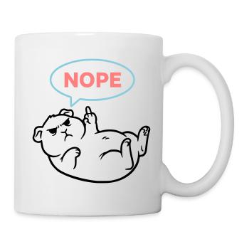Guinea Pig Nope Colorful Outline - Mug - white - Right