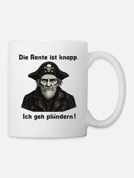 Pension scarce pirate looter - Mug - white