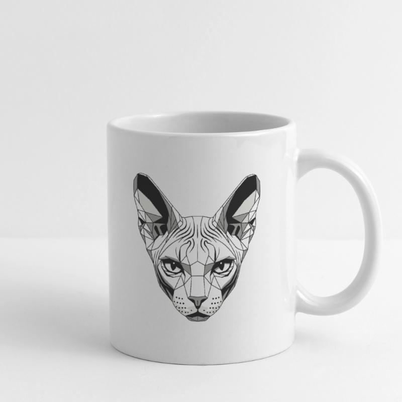 Sphynx Chat Sphynx Chat Chat Canadien Sphinx mignon Mug blanc