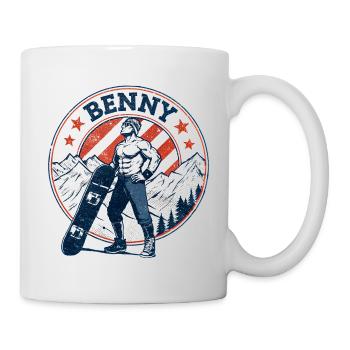 Benny, look vintage - Mug blanc - blanc - Droite