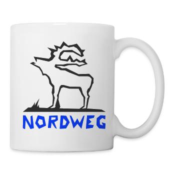 Illustration de Moose North Way Scandinavie - Mug blanc - blanc - Droite