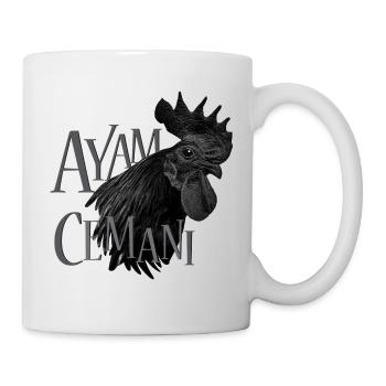 Ayam Cemani - Fans de poulet - Coq - Coq - Mug blanc - blanc - Droite