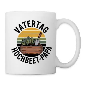 Hochbeet Papa Vatertag Geschenk Gärtner 2026 - Tasse - Weiß - Rechts