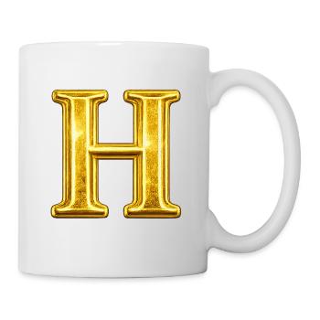 Golden H Monogram - Mug - white - Right