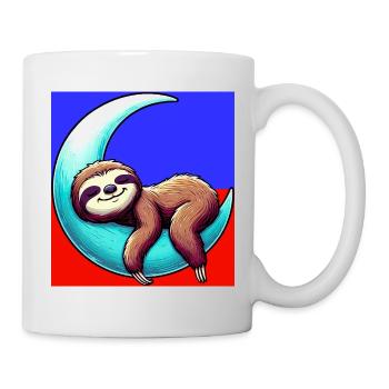 La paresse dort sur la Lune - Mug blanc - blanc - Droite