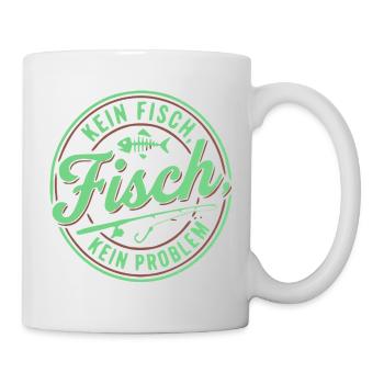 Kein Fisch, Kein Problem, Angler Shirt, Hoodie - Tasse - Weiß - Rechts