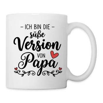 Süße Version von Papa – Lustiges Baby Design - Tasse - Weiß - Rechts