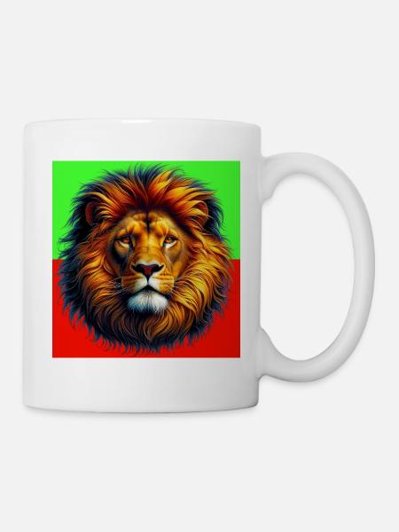 Löwe - Tasse - Weiß