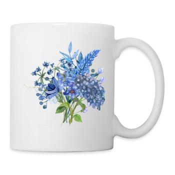 Watercolor Bouquet Blue / Floral Floral Design - Mug - white - Right