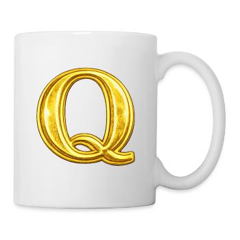 Emblème Q doré - Mug blanc - blanc - Droite