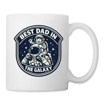 Papa Cadeau Astronaute Galaxy Meilleur Papa - Mug blanc - blanc - Droite