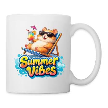Hamster Summer Vibes - Tasse - Weiß - Rechts