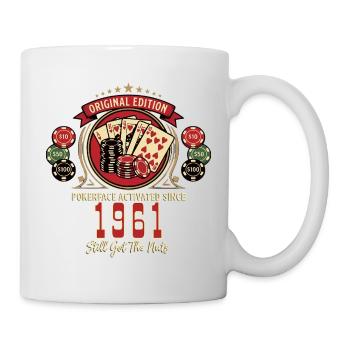 Poker T-Shirt 1961 Birthday, Poker Legend Shirt - Mug - white - Right