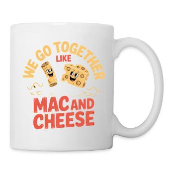 Mac and Cheese Best Friends Paar Design - Tasse - Weiß - Rechts