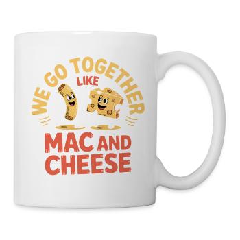 Mac and Cheese Best Friends Paar Design - Tasse - Weiß - Rechts